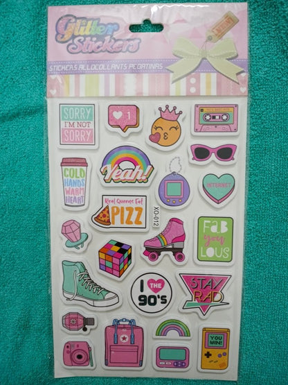 MRP100 Glitter Stickers - XO-012 by Gift Hub Mart