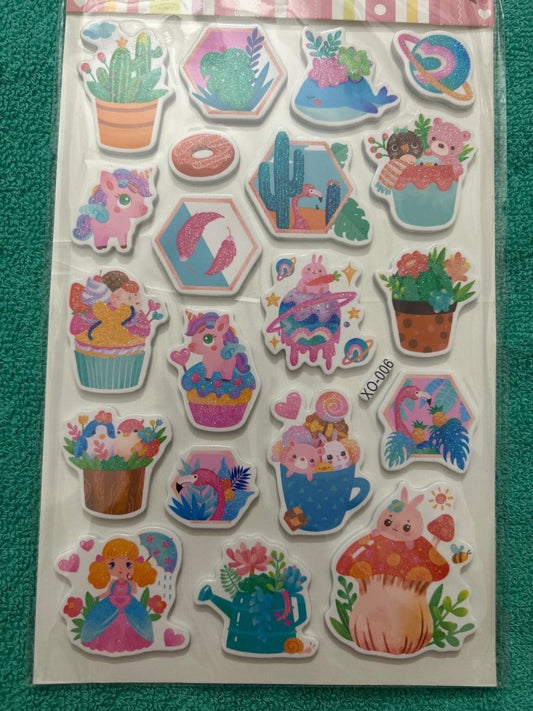 MRP100 Gltter Stickers - XO-006 by Gift Hub Mart