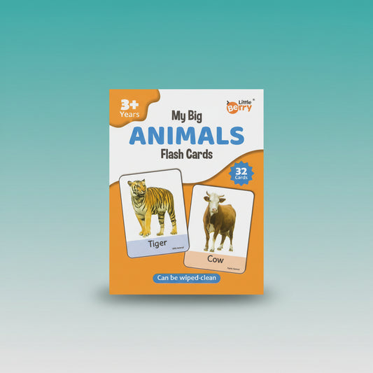 My Big Flash Cards- Animals (Little Berry by Gift Hub Mart