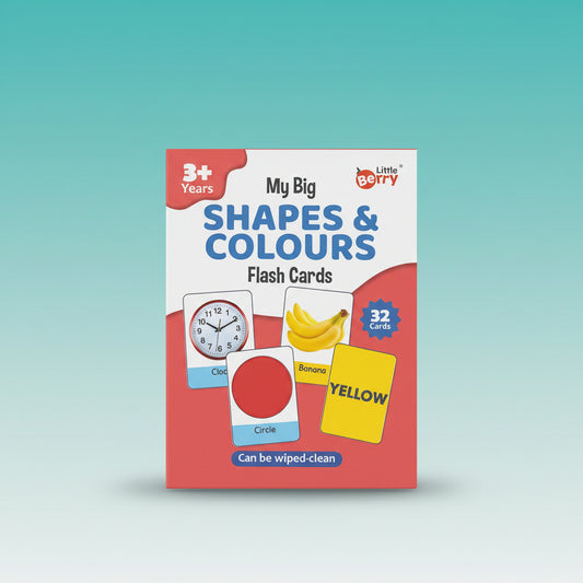 My Big Flash Cards- Shapes & Colours (Little Berry by Gift Hub Mart