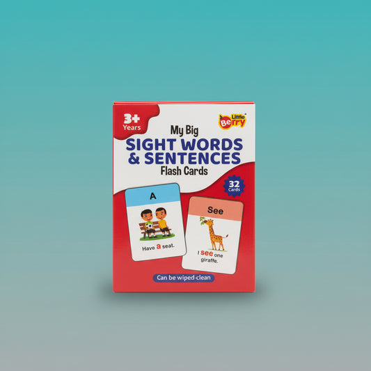 My Big Sight Words & Sentences Flash Cards- Little Berry by Gift Hub Mart