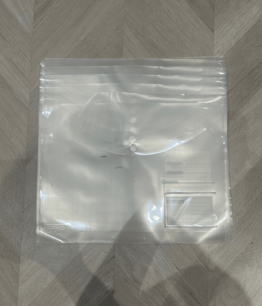 My Clear Bag Button Folder by Gift Hub Mart