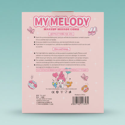 MY Melody Makeup Mirror Comb by Gift Hub Mart