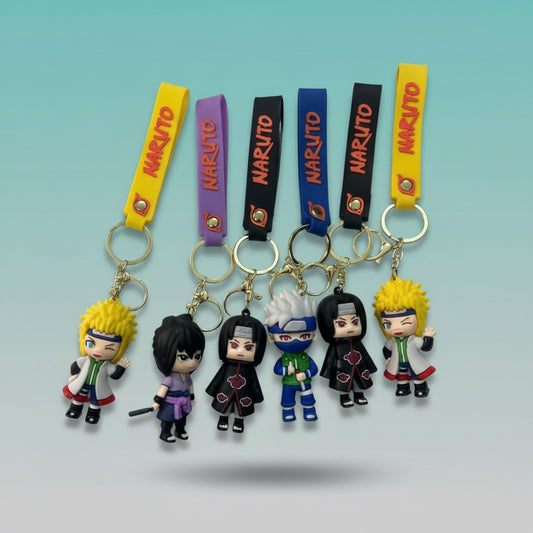 Naruto 3D Character Rubber Keychain with Wristband by Gifthubmart