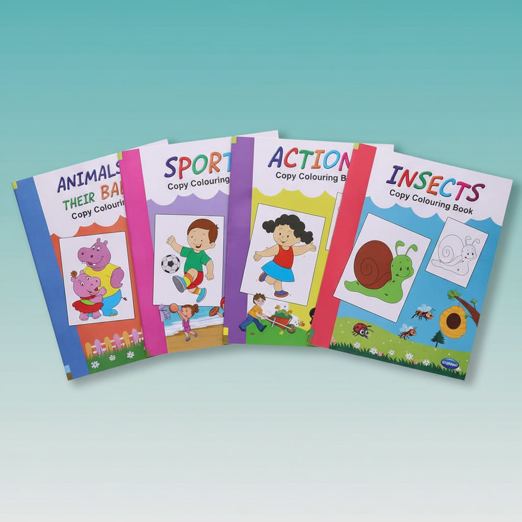 Navneet A Book of Copy Colouring- Animal & Their Babies by Gifthubmart
