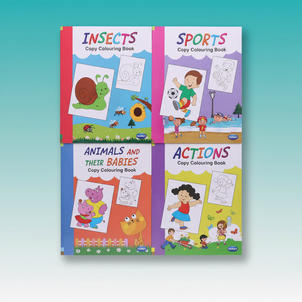 Navneet A Book of Copy Colouring- Animal & Their Babies by Gifthubmart