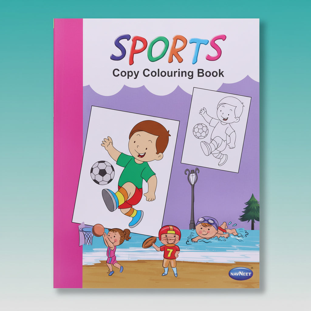 Navneet A Book of Copy Colouring- Sports by Gifthubmart