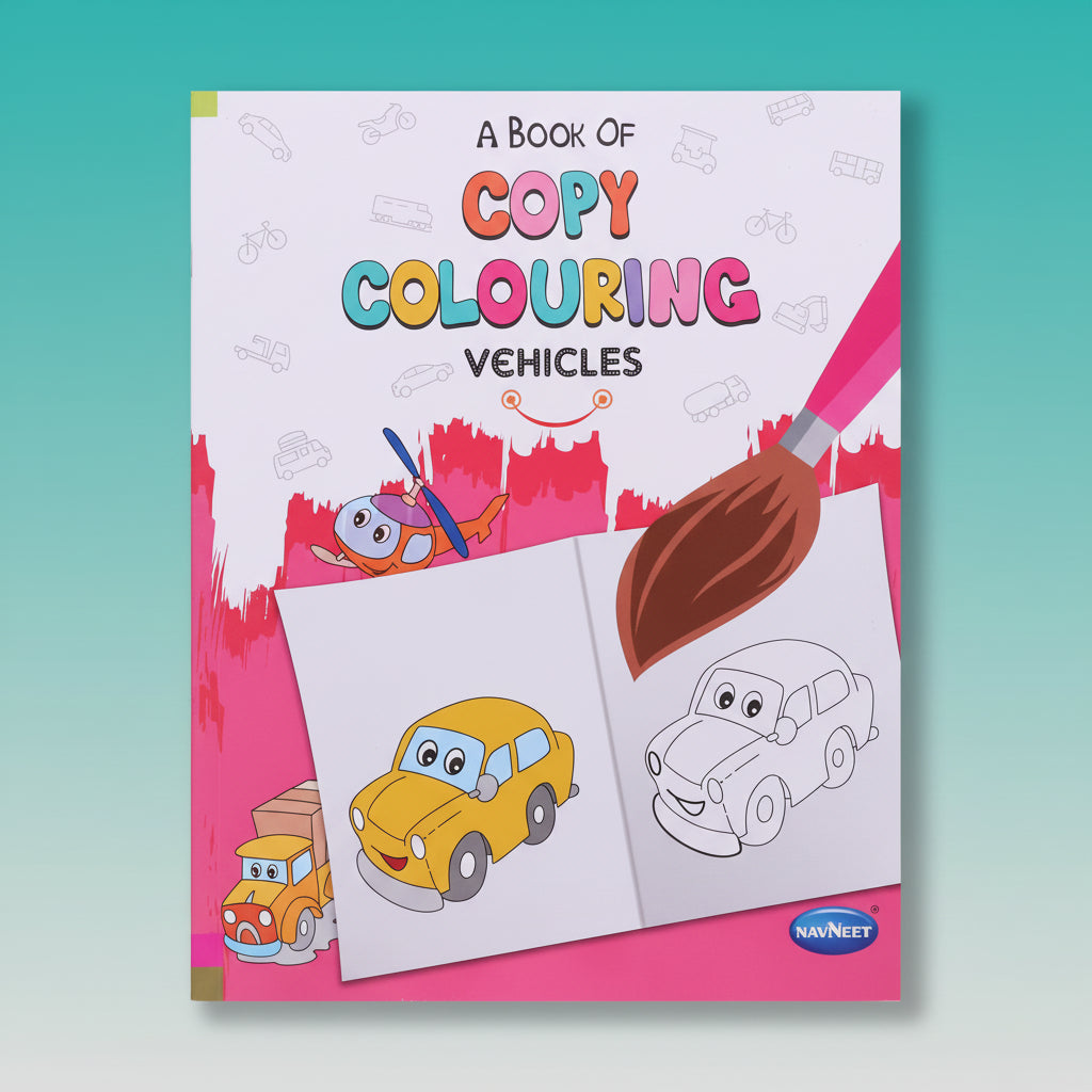 Navneet A Book of Copy Colouring- Vehicles by Gifthubmart