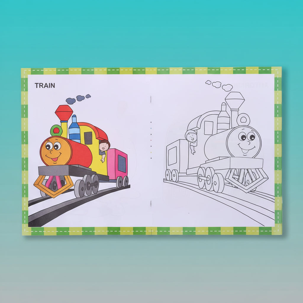 Navneet A Book of Copy Colouring- Vehicles by Gifthubmart