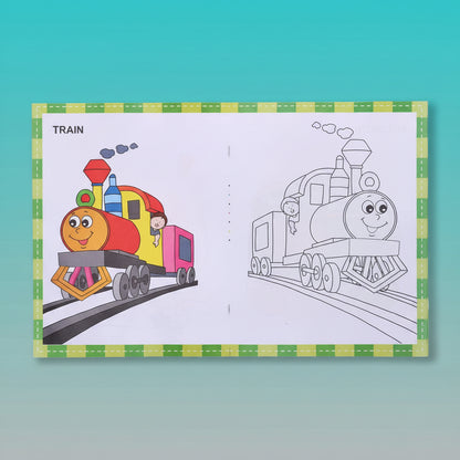 Navneet A Book of Copy Colouring- Vehicles by Gifthubmart
