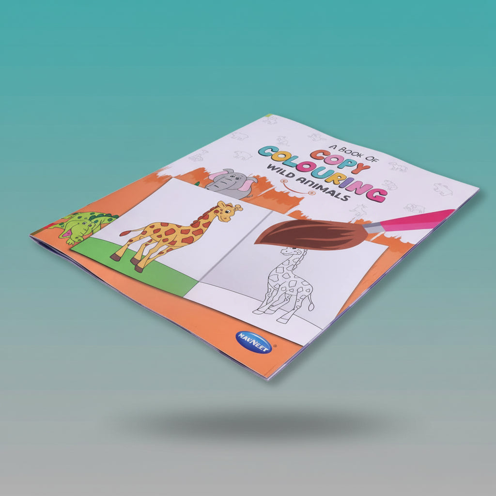 Navneet A Book of Copy Colouring- Wild Animals by Gifthubmart