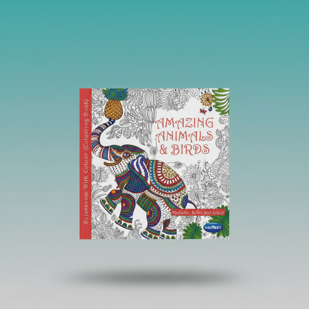 Navneet Colouring Book- Amazing Animals & Birds by Gift Hub Mart