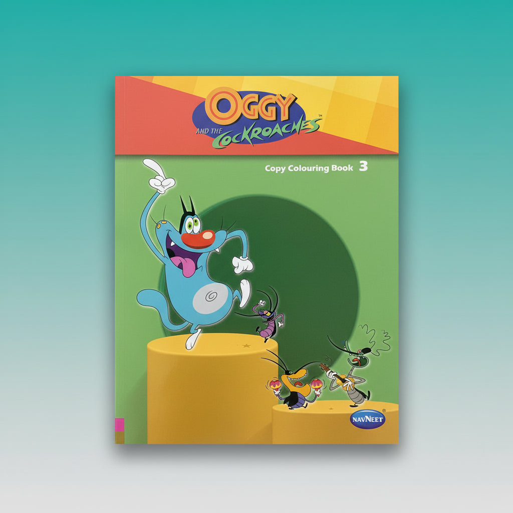Navneet Copy Colouring Book 3 - Oggy and the Cockroches by Gift Hub Mart