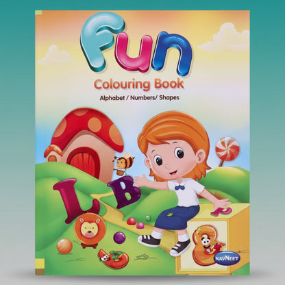 Navneet Fun Colouring Book Alphabet/Number/Shapes by Gifthubmart