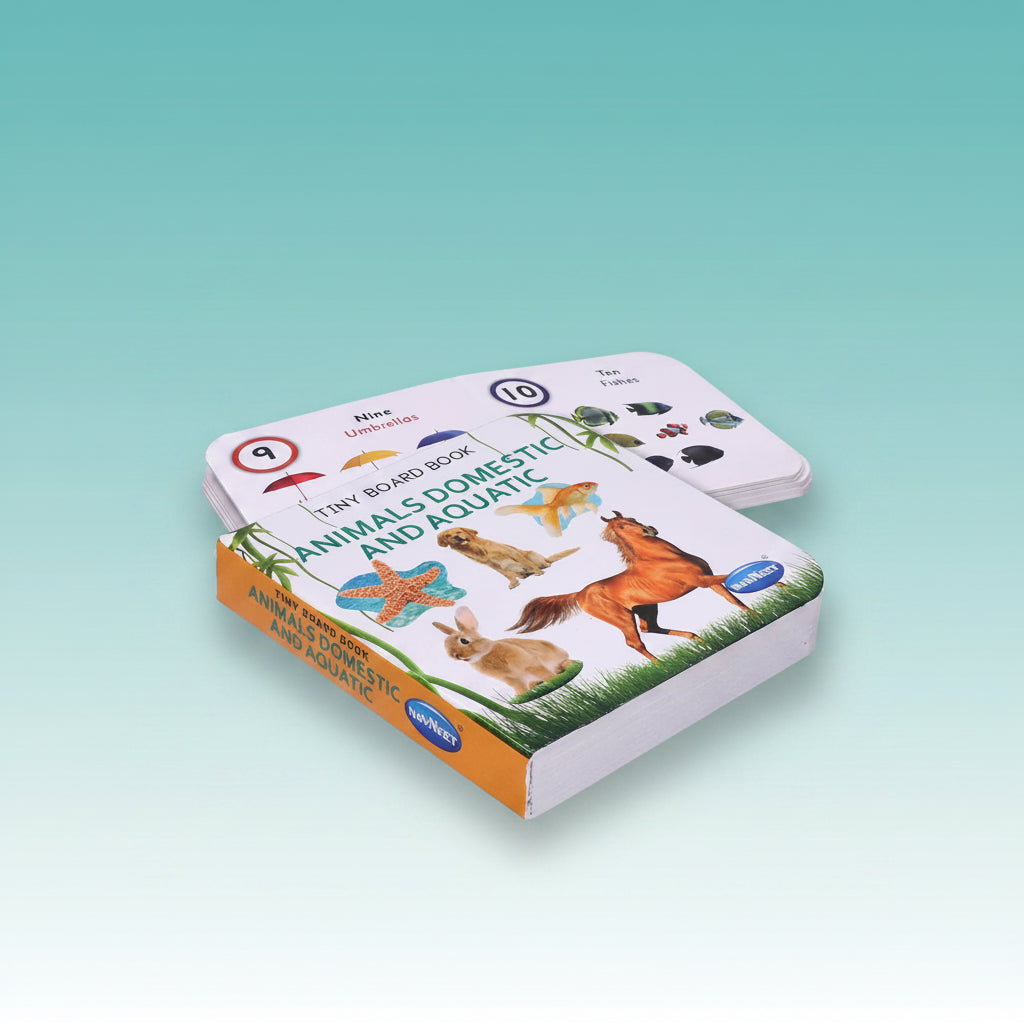 Navneet Tiny Board Book Animals Domestic & Aqua by Gifthubmart