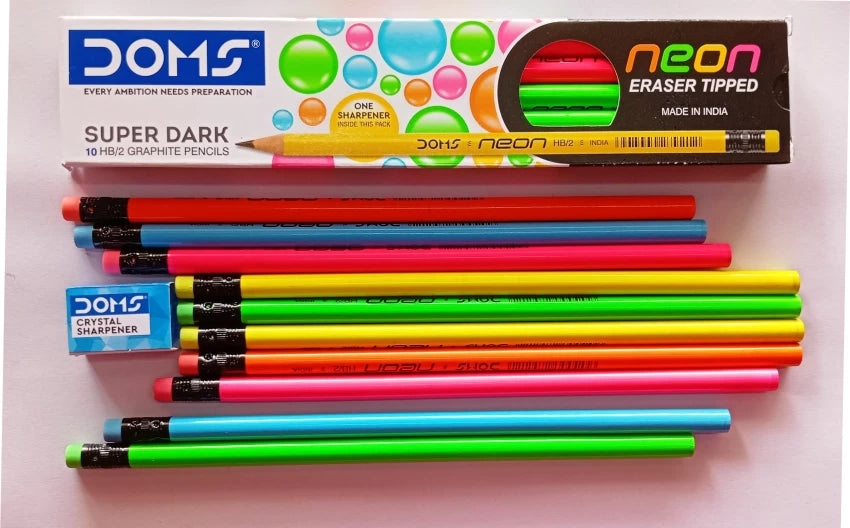 DOMS Neon Pencils Super Dark Graphite