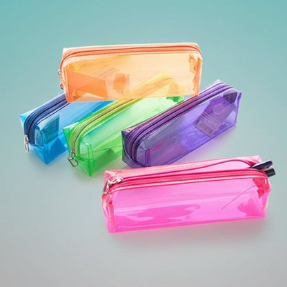 Neon Transparent Pencil Pouch by Gifthubmart