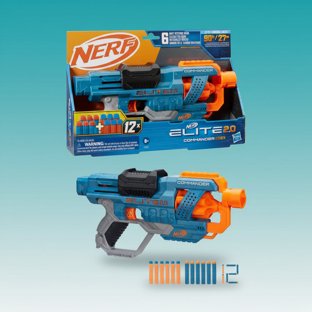 Nerf Elite 2.0 Commander- Hasbro 8+ by Gift Hub Mart