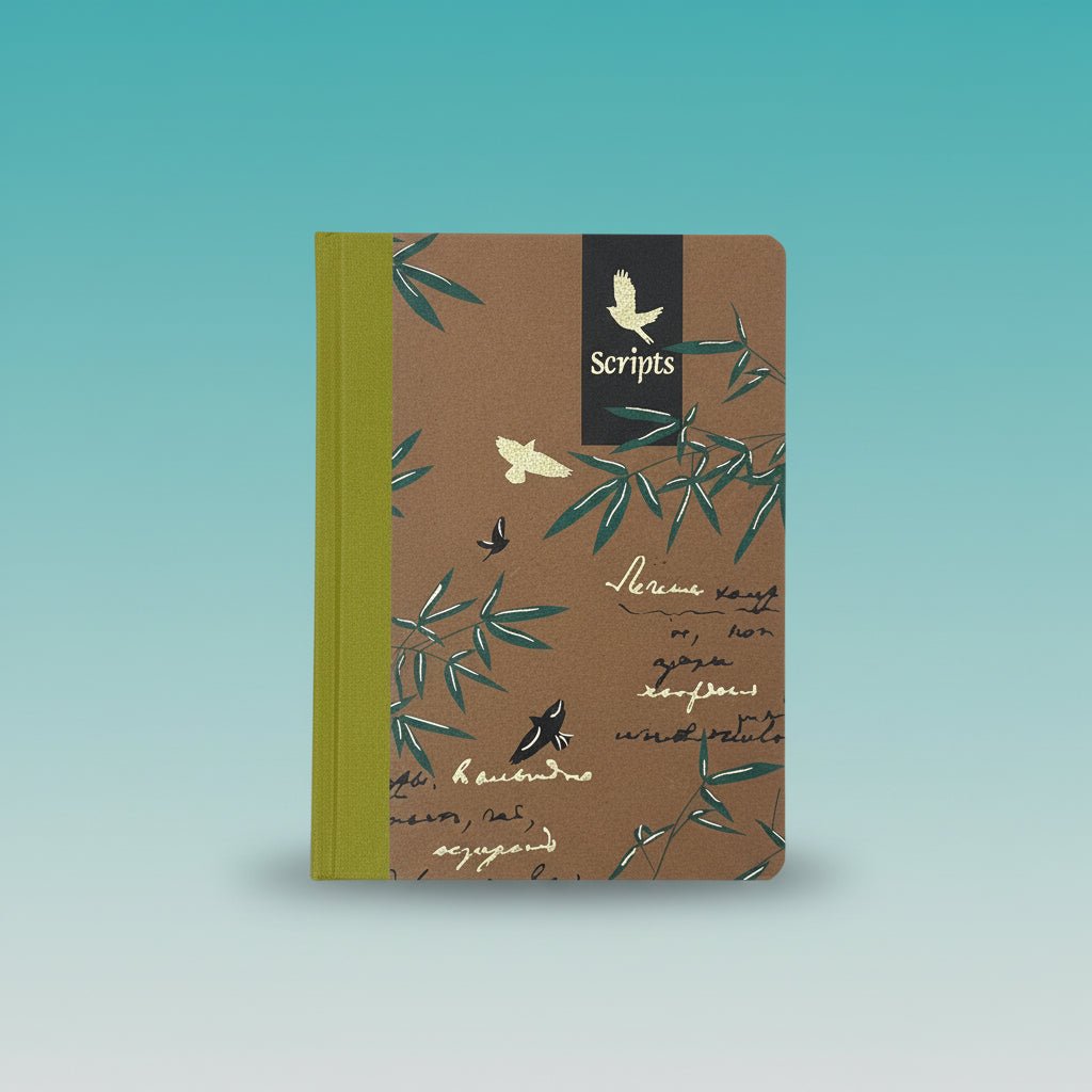 Nightingale Rustic Scripts Notebook by Gifthubmart