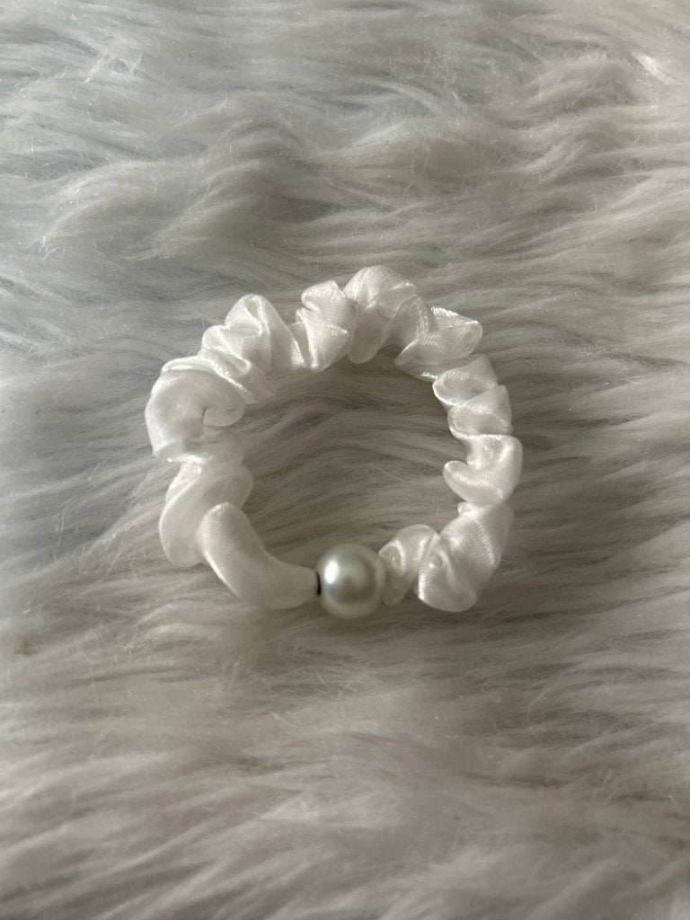 Organza Scrunchies with Pearl Set Of 2 by Gift Hub Mart