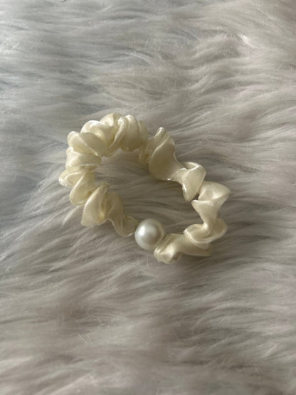 Organza Scrunchies with Pearl Set Of 2 by Gift Hub Mart