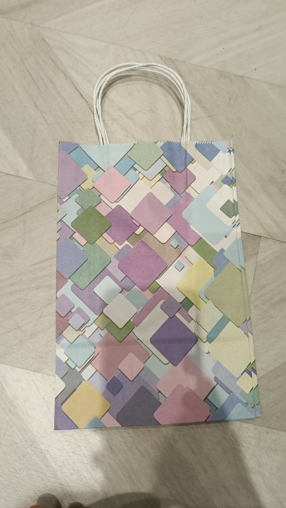 Paper Bag- Geometric Design Multicolour 7x10 inch