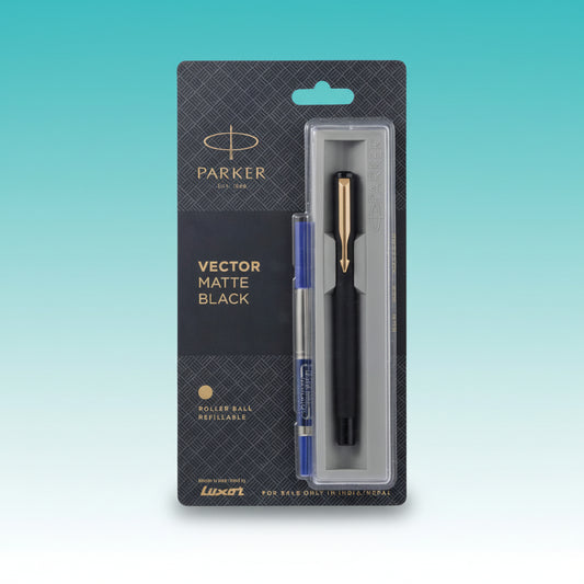 Parker Matte Black Roller Ball Pen by Gifthubmart