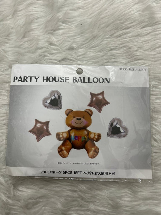 Party Balloon- Foil Teddy 5 Pc Set by Gift Hub Mart