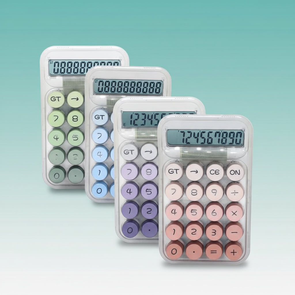 Pastel Electronic Transparent Calculator RZ819 by Gift Hub Mart