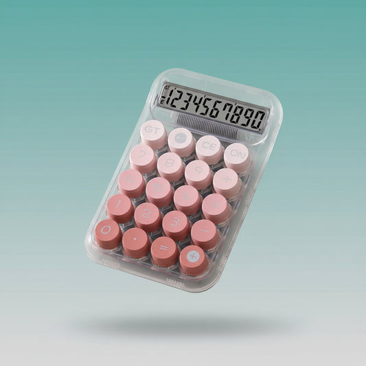 Pastel Electronic Transparent Calculator RZ819 by Gift Hub Mart