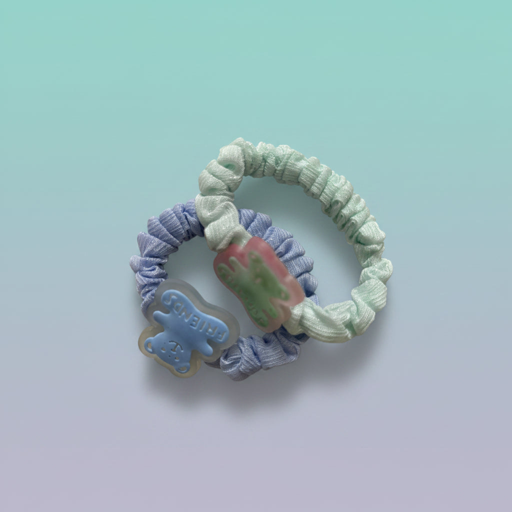 Pastel Organza Schruncies Pack of 2 by Gift Hub Mart