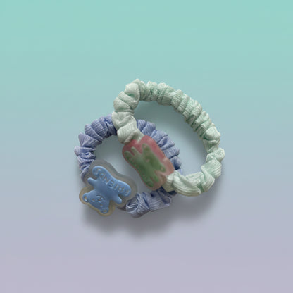 Pastel Organza Schruncies Pack of 2 by Gift Hub Mart