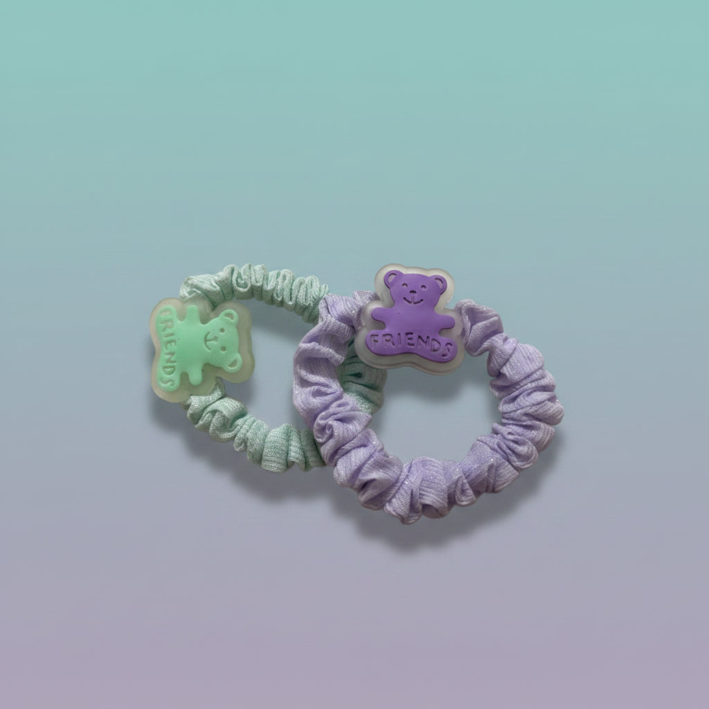 Pastel Organza Schruncies Pack of 2 by Gift Hub Mart