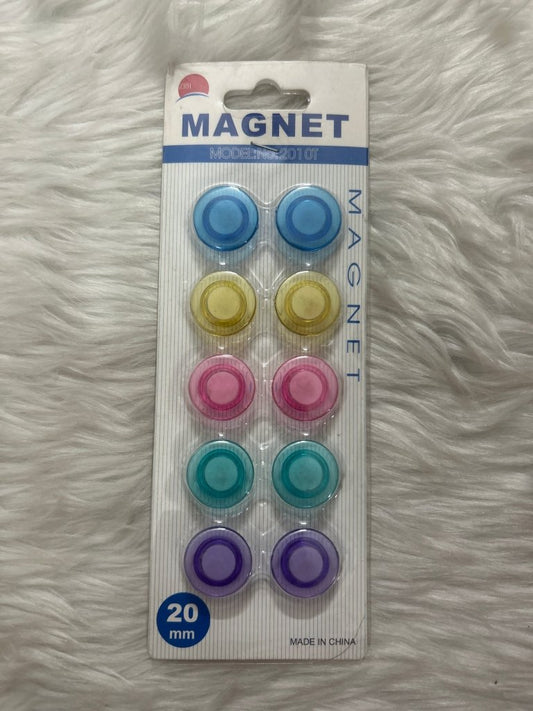 Pastel Round Magnet Set of 10 by Gifthubmart