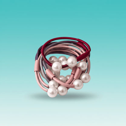 Pearl Elastic Rubber Band (Pack of 6) by Gift Hub Mart