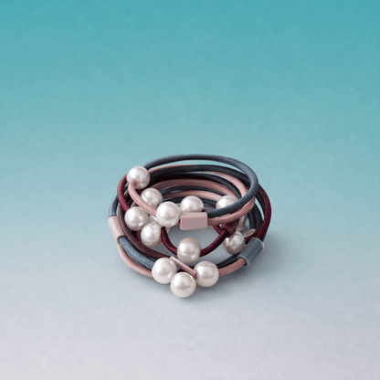 Pearl Elastic Rubber Band (Pack of 6) by Gift Hub Mart