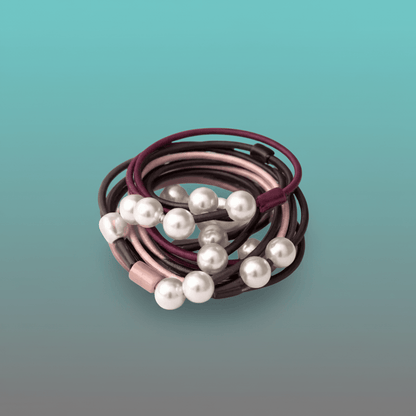 Pearl Elastic Rubber Band (Pack of 6) by Gift Hub Mart