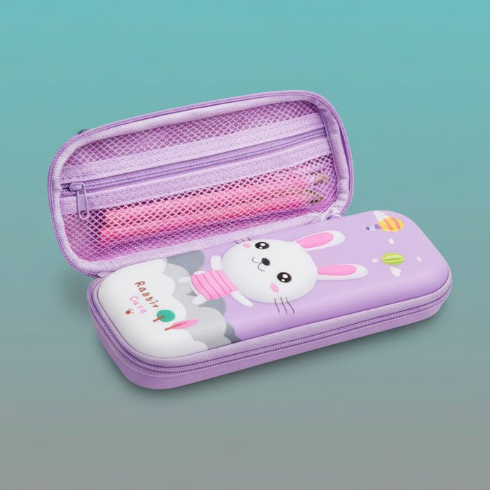 Pencil Pouch Purple Bunny by Gifthubmart