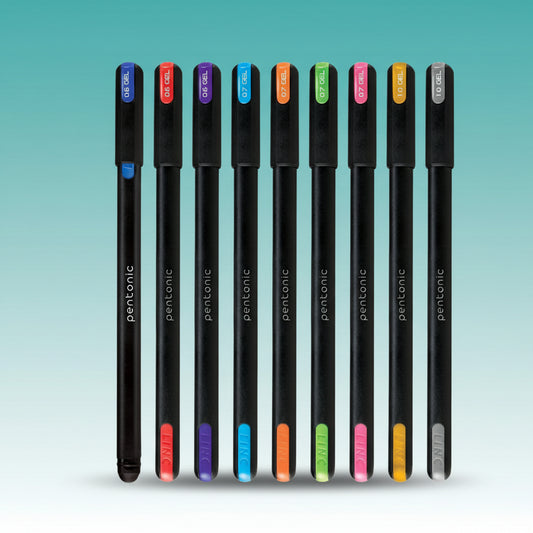 Pentonic Multicolour Gel Pen Set of 12 by Gifthubmart