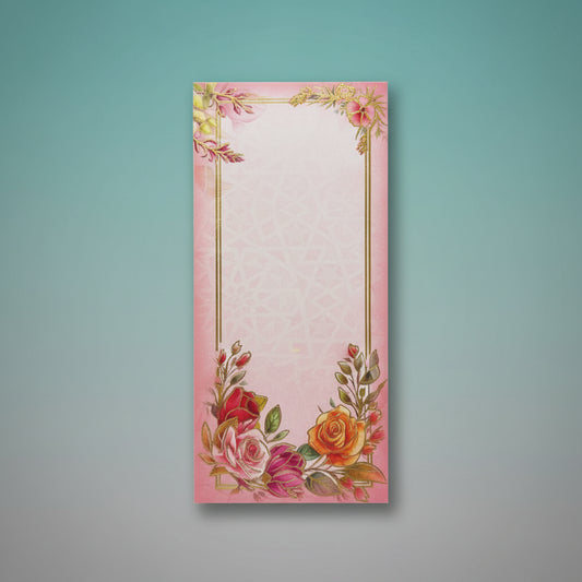 Pink Floral Money Envelope by Gift Hub Mart