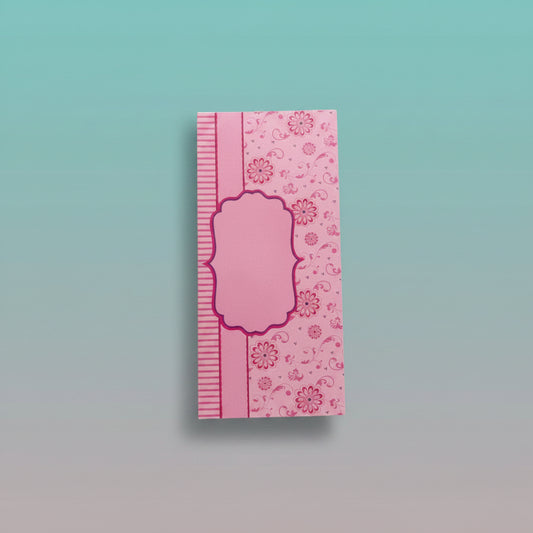 Pink Floral Pattern Money Envelope with Name Tag by Gift Hub Mart