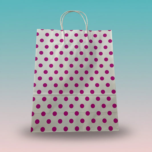 Pink Polka Dot Bag Big by Gifthubmart
