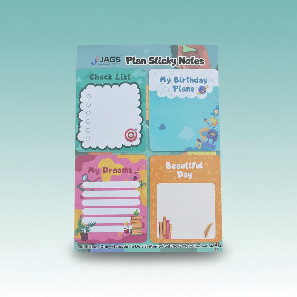 Plan Sticky Notes Pad 4x5 by Gifthubmart