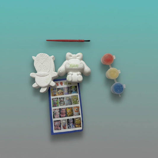 Plaster of Paris Cutout- Colouring Box by Gifthubmart