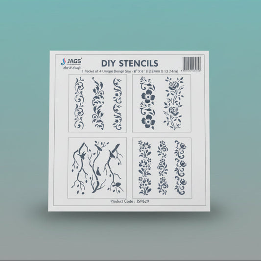 Plastic Stencil 4 in 1 by Gift Hub Mart
