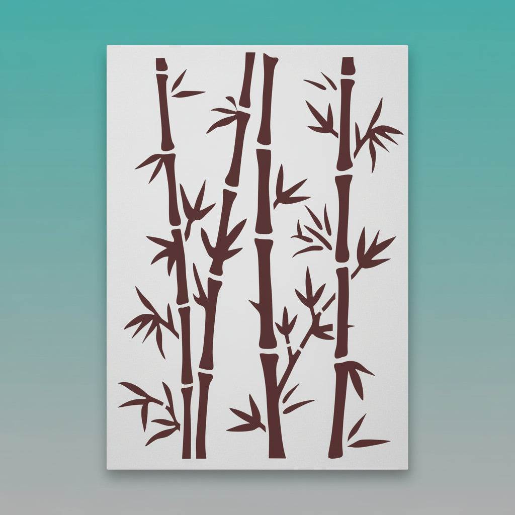 Plastic Stencil- Bamboo Trees by Gift Hub Mart