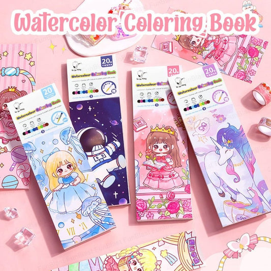 Pocket Water Colouring Book Princess by Gifthubmart