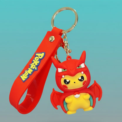 Pokemon 3D Character Rubber Keychain with Wristband by Gifthubmart