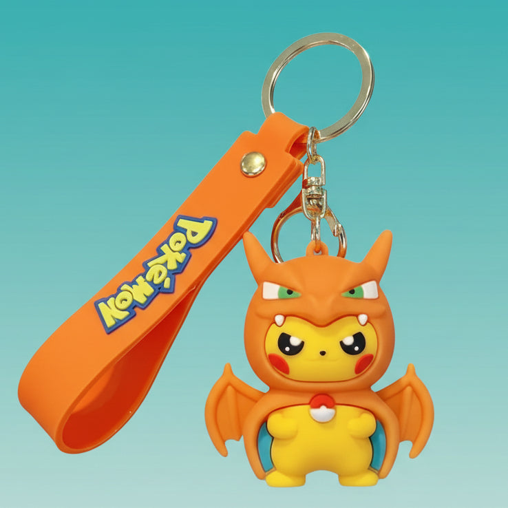 Pokemon 3D Character Rubber Keychain with Wristband by Gifthubmart