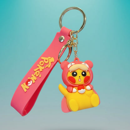 Pokemon 3D Character Rubber Keychain with Wristband by Gifthubmart